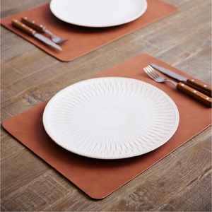 Set de table rond de luxe en similicuir, imperméable, résistant à la chaleur, antidérapant, en cuir PU, facile à nettoyer, lavable, décoration de cuisine - Product Image 4