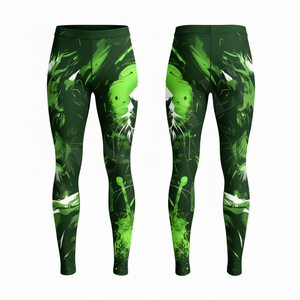 Premium Quality Custom Compression Leggings All Over Printed Design Sports Tights Breathable Gym Running Workout Fitness Pants - Product Image 6