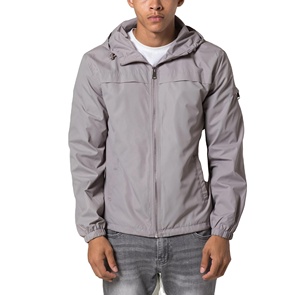 Custom Casual Summer Plus Size <b>Running</b> Waterproof Windbreaker <b>Jacket</b> <b>Reflective</b> Piping Men Lightweight Polyester Hooded Zip-Up - Product Image 5