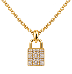 Deslumbrante Collar con Colgante de Diamante Redondo Cultivado en Laboratorio, Joyería de Oro, Amuleto para Mujer, Elegante, Personalizado, Regalo de Lujo - Product Image 1