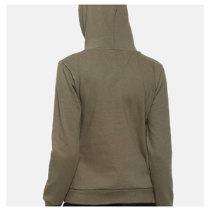 Sudadera con Capucha para Mujer, Color Sólido, Algodón y Fibra de Bambú, Tejido de Punto, Informal, para Otoño, con Bolsillos, Largo Regular, Manga Larga - Product Image 3