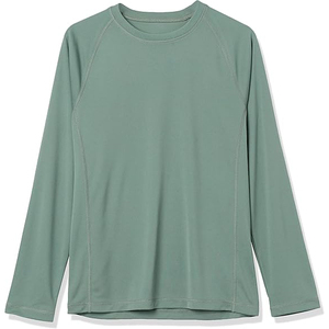Camiseta de Natación Ergonómica de Manga Larga para Hombre, Verde Grisáceo, Protección Solar UPF 50+, Secado Rápido, Ajustada, de Alto Rendimiento - Product Image 4