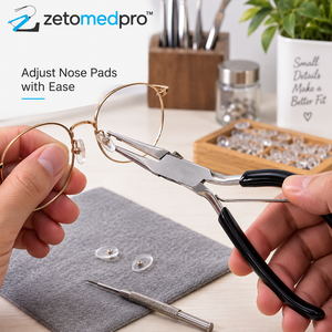 Pince de réglage pour plaquettes de nez en acier inoxydable, avec poignée en PVC, outil de fabrication de bijoux, 8,6 pouces, Zetomed Pro - Product Image 2