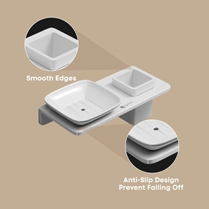 Jabonera de Vidrio Cuadrada Pequeña para Montar en la Pared, con Acabado Cromado en Aleación de Zinc, Juego de Accesorios de Baño para Jabón de Manos en la Ducha - Product Image 6