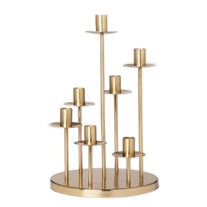 Meilleure vente chaude bougeoir cristal bougeoir nouveau Design support conique en métal pour la décoration de mariage et d'événement 2025 - Product Image 1