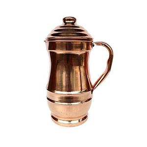 Carafe en cuivre pur Maharaja, pichet à eau de luxe pour la maison, vaisselle ayurvédique en cuivre - Product Image 1