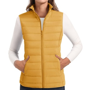 Haute qualité vente coton Style Simple en gros coupe-vent léger résistant à l'eau compressible bouffant gilet pour les femmes - Product Image 1
