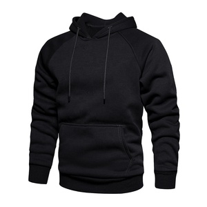 Pull à capuche surdimensionné en coton pour hommes de haute qualité imprimé personnalisé automne sans ficelle culture technique teint uni - Product Image 5
