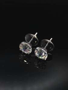 Round Cut Lab Grown Solitaire <b>Stud</b> <b>Earrings</b> D Color VVS1 925 Sterling <b>Silver</b> Solid 10K 14k Gold Unisex <b>Earrings</b> Wholesale Price - Product Image 2