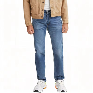 Men's <b>Light</b> Blue Straight Leg Jeans Washed Casual Versatile Pants Daily Commute Slim Fit Comfort Breathable <b>Trousers</b> Wholesale - Product Image 1