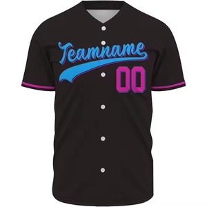 Camiseta de Béisbol Personalizada con Nombre de Equipo 00, Unisex, Manga Corta, Poliéster, Cierre de Botones, Corte Regular, para Todas las Temporadas - Product Image 3