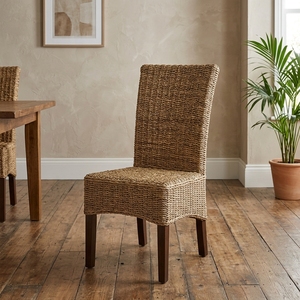Nouvelle Chaise de Salle à Manger Moderne Minimaliste en Rotin Naturel à Dossier Haut pour Extérieur, Villa, Restaurant Champêtre Français, Hôtel, Cuisine - Product Image 4