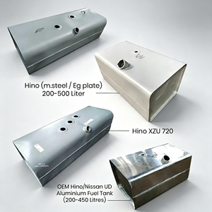 Nouveau réservoir de carburant diesel de type oriental en acier inoxydable compatible avec les camions Hino séries 300, 500 et 700, design personnalisable - Product Image 1