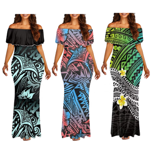 Robe de soirée Samoa, motif personnalisé des îles du Pacifique, grande taille, mode féminine, design tribal polynésien, robe sexy - Product Image 3