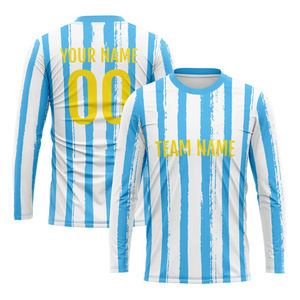 Camiseta de Manga Larga con Cuello en V para Hombre Adulto, Talla Grande, Personalizable, de Secado Rápido y Transpirable con Diseño de Impresión por Sublimación - Product Image 1