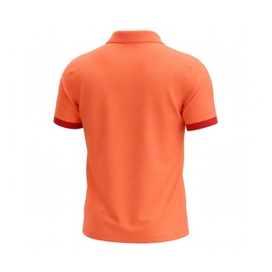 <b>Men</b> <b>Orange</b> Polo <b>Shirt</b> Custom Short Sleeve Cotton Casual Wear Summer Sports Top Fashion Slim Fit Breathable Solid Colour Business - Product Image 2