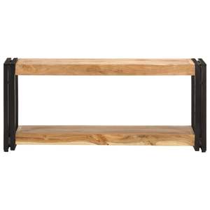 Mueble para TV de madera maciza de acacia de 35.4 pulgadas con tonos de madera, soporte para TV de madera maciza de acacia - Product Image 2