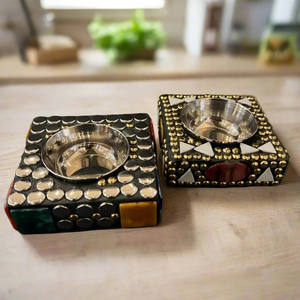 FAIZA CRAFT Brûleur d'encens Bakhoor en mosaïque vintage fait main, bois d'acacia et de santal de qualité supérieure, 100% naturel, durable, décoration de table - Product Image 6