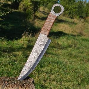 Couteau de Bushcraft Artisanal Forgé à la Main avec Poignée en Cuir et Anneau de Poignée, Étui en Cuir Inclus, Vente en Gros, Fournisseur en Vrac USA UE 2026 - Product Image 2