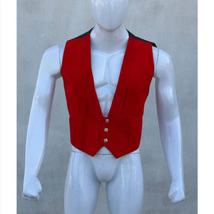 Veste et gilet Prince Charlie en velours rouge faits à la main - Kilt écossais, mariage dans les Highlands, veste de smoking - Product Image 3