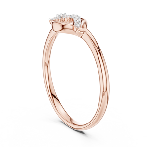 MINIMALIST LAB GROWN DIAMOND <b>RING</b> <b>SET</b> IN 18KT ROSE <b>GOLD</b> ENGAGEMENT PARTY VALENTINE GIFTING GLAM EVENTS DAILY USE FOR WOMEN - Product Image 4