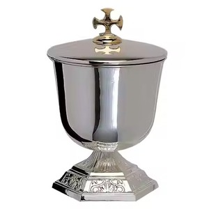 Ciborio de Latón con Tapa de Cruz, Recipiente Eucarístico para la Sagrada Comunión, Suministro para el Altar de la Iglesia - Product Image 5