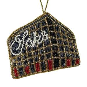 Handmade Beaded Hanging <b>Christmas</b> Ornament Festive Tree Decoration Featuring Santa Reindeer <b>Penguin</b> NYC Designs Unique - Product Image 4