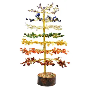 Bảy Chakra 500 chip tree-cho trang trí, cây của cuộc sống handmade thủ công mỹ nghệ đồ trang trí Fortune Tree