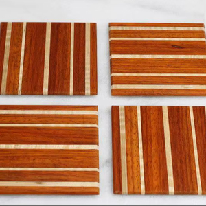 Rustic Wooden <b>Table</b> <b>Coaster</b> Set - Product Image 1