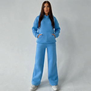 Survêtement ample pour femme en molleton 100% coton 500 g/m², style streetwear respirant et décontracté - Product Image 5