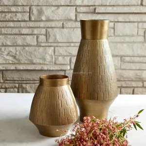 Vase à fleurs de mariage finition mate en aluminium, écologique, moderne, luxueux, conteneur de jardin - Product Image 2