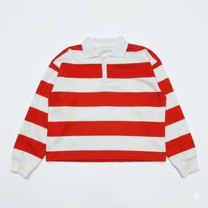 Factory <b>Collar</b> Design Striped Long Sleeve Men 100% Cotton Oem Service Polo <b>T</b> <b>Shirts</b> Manufactures Unisex Rugby Stripes Polo <b>Shirt</b> - Product Image 1