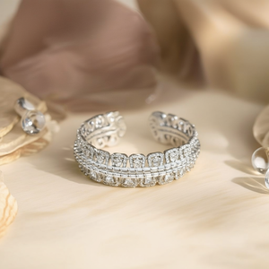 White Stone Embellished Fashion Bracelet - Product Image 2