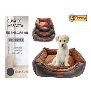 Lit pour animaux de compagnie Yommy avec doublure en flanelle S M L, fond imperméable, niche pour chien - Product Image 1