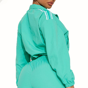 New Fashion Two-piece cheap price <b>Women</b> <b>Windbreaker</b> Shorts Sets high quality durable Wholesale <b>Women</b> Wind Breaker Shorts Set - Product Image 2