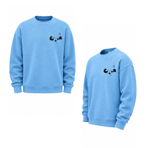<b>Mens</b> Waffle Knit Sweatshirt <b>Thermal</b> Crewneck Long Sleeve Casual Pullover Textured <b>Top</b> Custom OEM Activewear Manufacturer Factory - Product Image 4