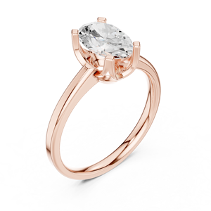 Anillo de Lujo con Moissanita de Corte Redondo para Mujer, con Piedras Laterales Marquise y Pavé, Acabado en Oro Rosa sobre Plata 925 - Product Image 4