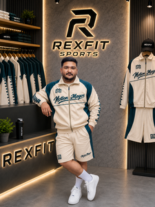 REXFIT SPORTS 2026 Ensemble de survêtement pour homme Motion Mayor, veste zippée intégrale et short, vêtements de sport personnalisés, ensemble deux pièces assorti - Product Image 6