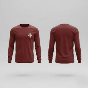 T-shirt à manches longues pour homme de qualité supérieure 2026, col rond, 100% coton, style oversize, décontracté, personnalisable sur demande, RIVIAN ATLANTIC - Product Image 1