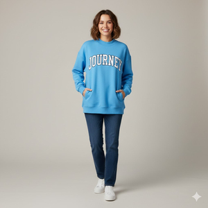 Buy Women's <b>Extra</b> <b>Large</b> Loose <b>Printed</b> Winter Knitted Long Sleeve Pullover Wholesale 100% Cotton Front Custom Logo - Product Image 1