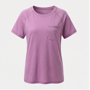 T-shirt ample pour femme au design unique, respirant, coupe carrée, faible MOQ, couleur personnalisable, vêtement de mode en promotion - Product Image 1