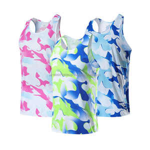 Camiseta sin mangas transpirable de secado rápido para hombre, informal, de punto, al por mayor, con logotipo personalizado, tejido ecológico y anticontracción - Product Image 2