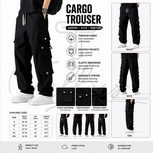 Pantalones Cargo y Pantalones de Lona para Hombre, Pantalones Harem Cargo de Alta Calidad para Hombre, Estilo Hip Hop para Exteriores - Product Image 6