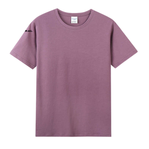 Camiseta de Algodón Naranja para Hombre, Manga Corta, Cuello Redondo, Corte Regular, Informal, Transpirable, Diseño Liso, Logotipo en la Manga Izquierda - Product Image 4