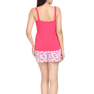 Women's 2 Piece <b>Set</b> Sleeveless Pink Tank Top With Floral Print Shorts Casual Spring Summer Wear - Product Image 4