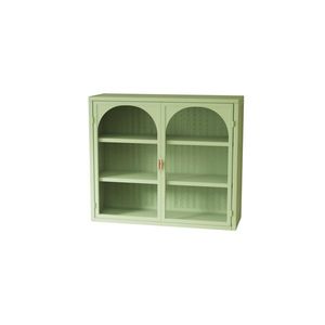 Vetrina Moderna a Due Ante in Vetro per Bar Domestico con Tre Ripiani di Stoccaggio - Product Image 5