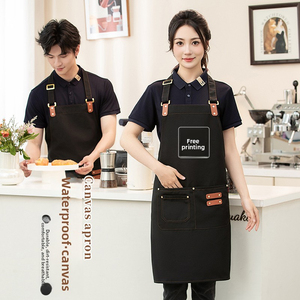 Delantales de Trabajo Resistentes Populares en Oferta, Delantales de Cocina para Chefs con Logotipo Personalizado - Product Image 6