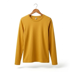 Premium Women Long Sleeve T Shirt Solid Cotton Fabric Comfortable Regular Fit Casual Everyday Fashion Wear <b>Top</b> - Product Image 5