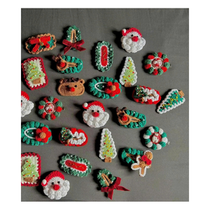 <b>Beginner</b> Crochet Hair Clip <b>Kit</b> Soft Acrylic Yarn Floral Pattern DIY <b>Knitting</b> Set Assorted Colors 3-14 Years Easy Hair - Product Image 5