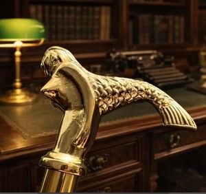 Canne de marche en bois avec tête de cheval en laiton antique, aide à la mobilité vintage pour gentleman, cadeau décoratif - Product Image 2
